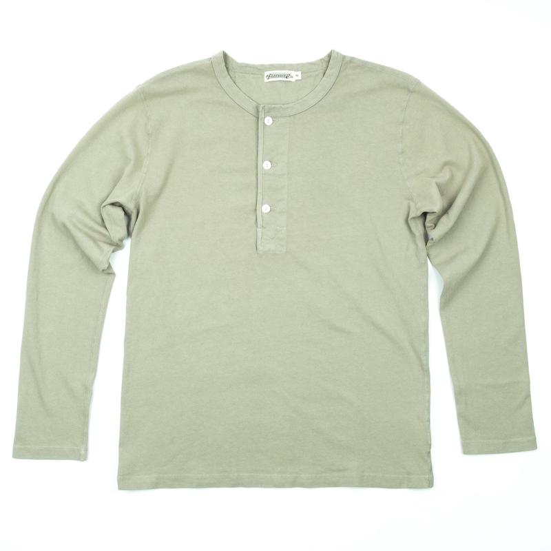 13 Ounce Henley L/S Sage