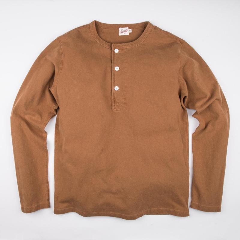 13 Ounce Henley L/S Tobacco