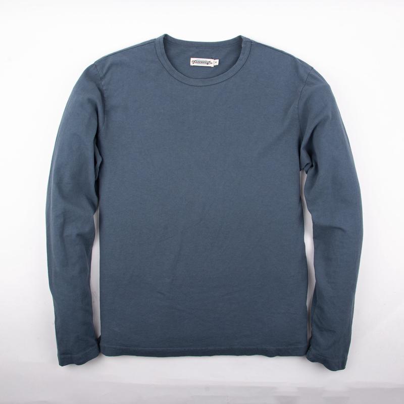 9 Ounce T-Shirt L/S  Faded Blue