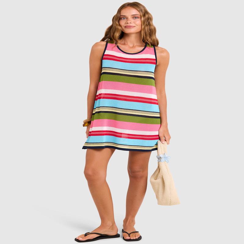 Alicante Stripes Knit Mini Dress