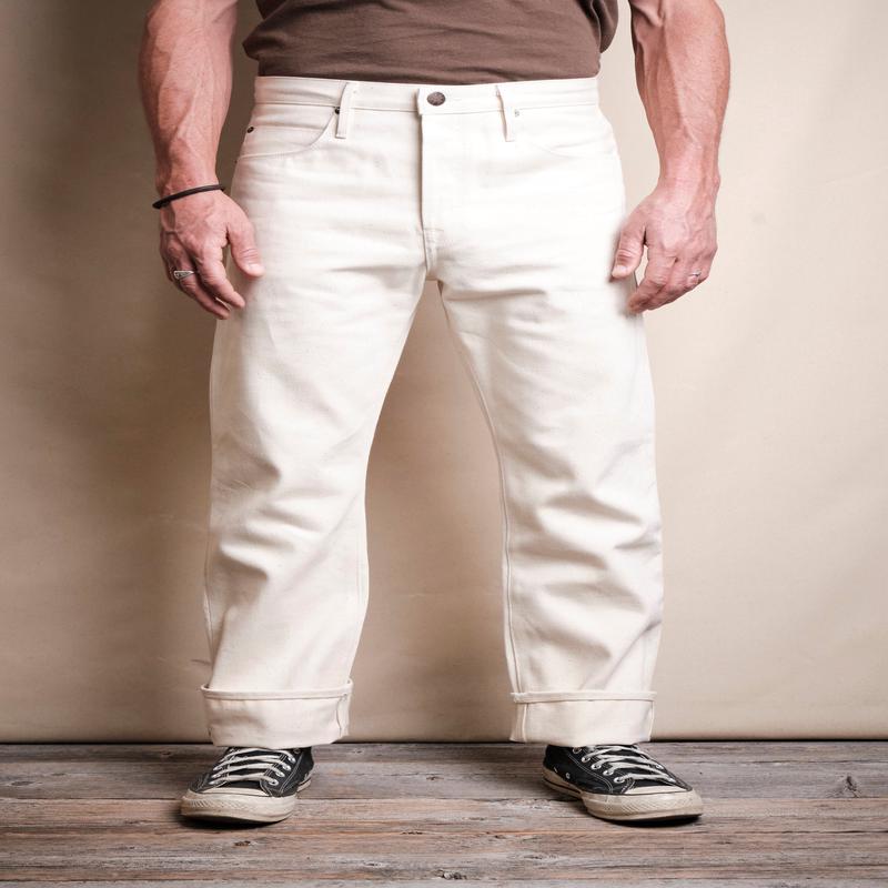 Belford Straight 14 Ounce Ecru Denim