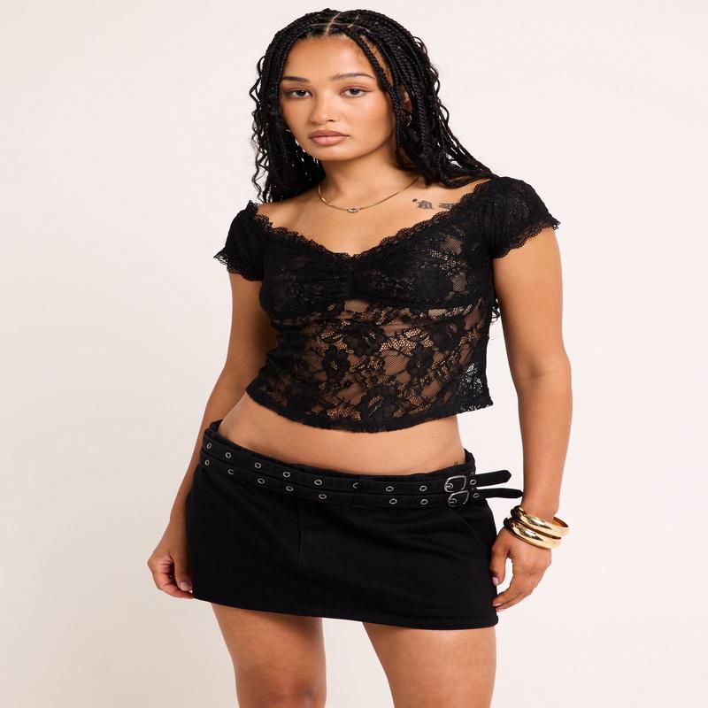 Elsie Lace Off Shoulder Top