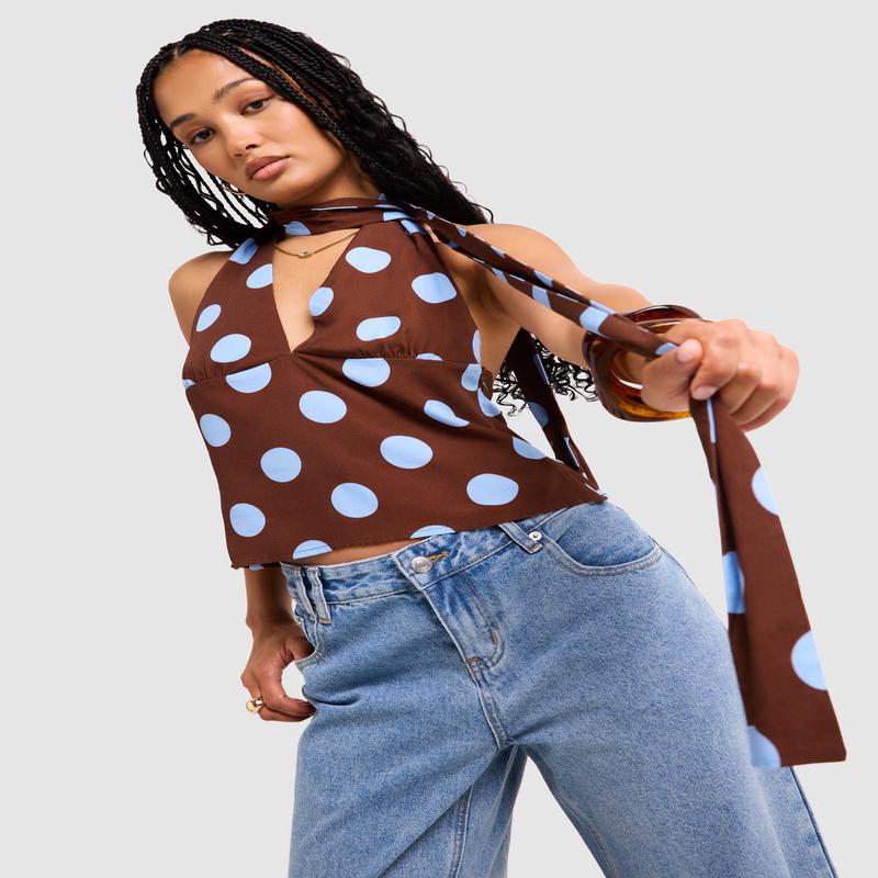 Maya Halter Scarf Top