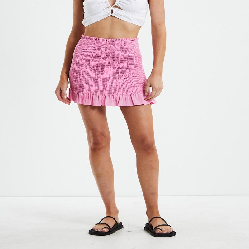 Positano Shirred Tube Skirt Pink