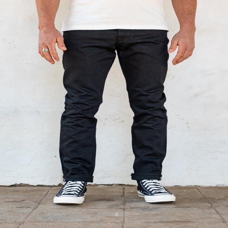 Avila Slim Taper  17 ounce Black Denim