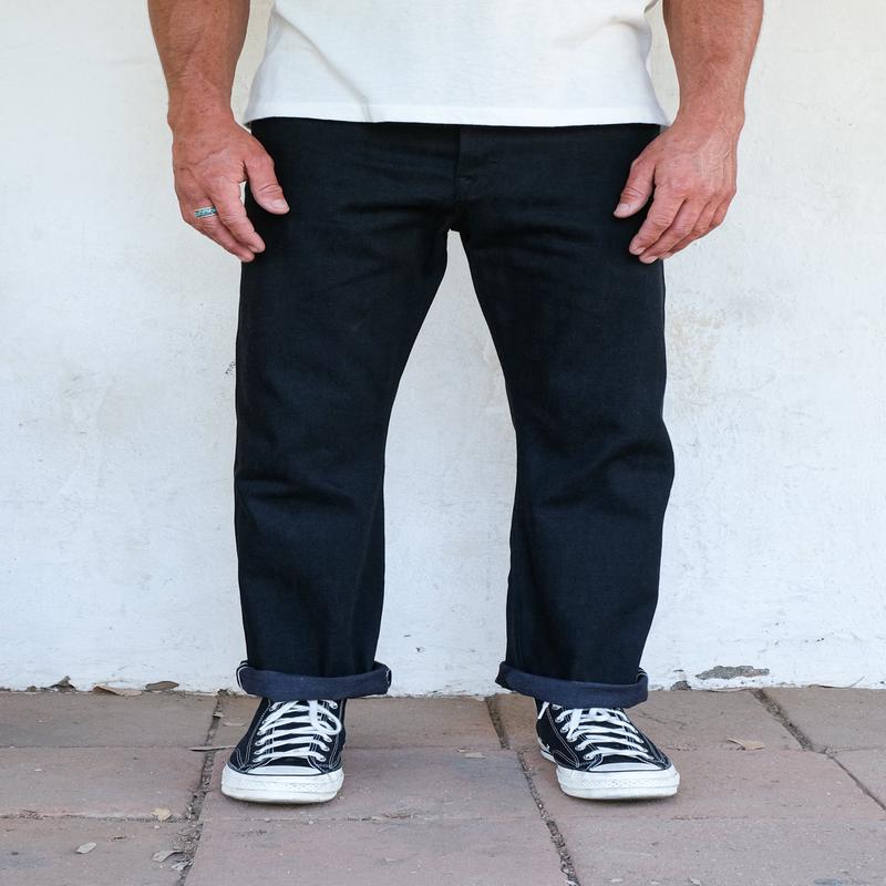 Belford Straight 14.25 Ounce Black Grey Denim