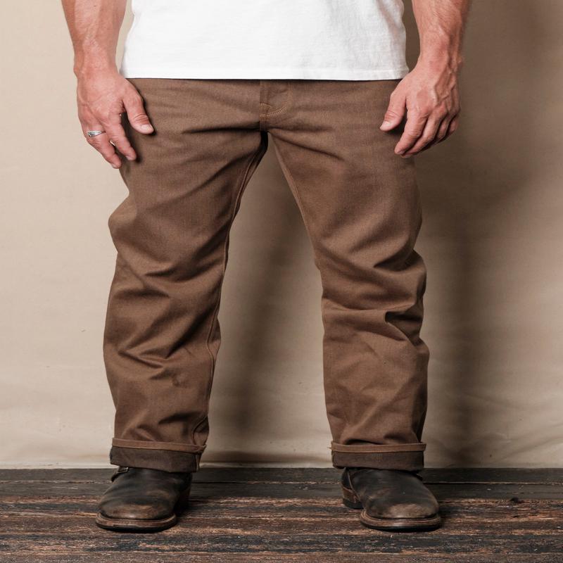 Belford Straight 15 ounce Brown Denim