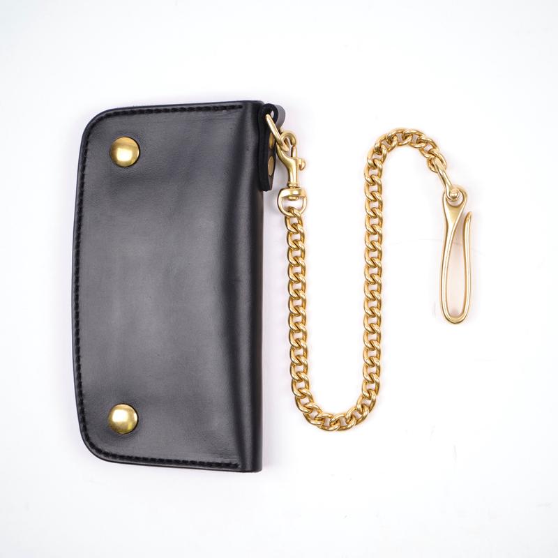 GOLDEN AGE SUPPLY CO. - PREMIUM ITALIAN LEATHER - BLACK TRUCKER WALLET