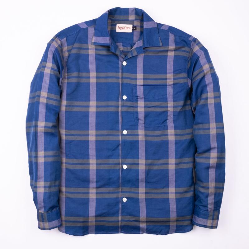 Hawaiian LS Anchorage Blue Plaid