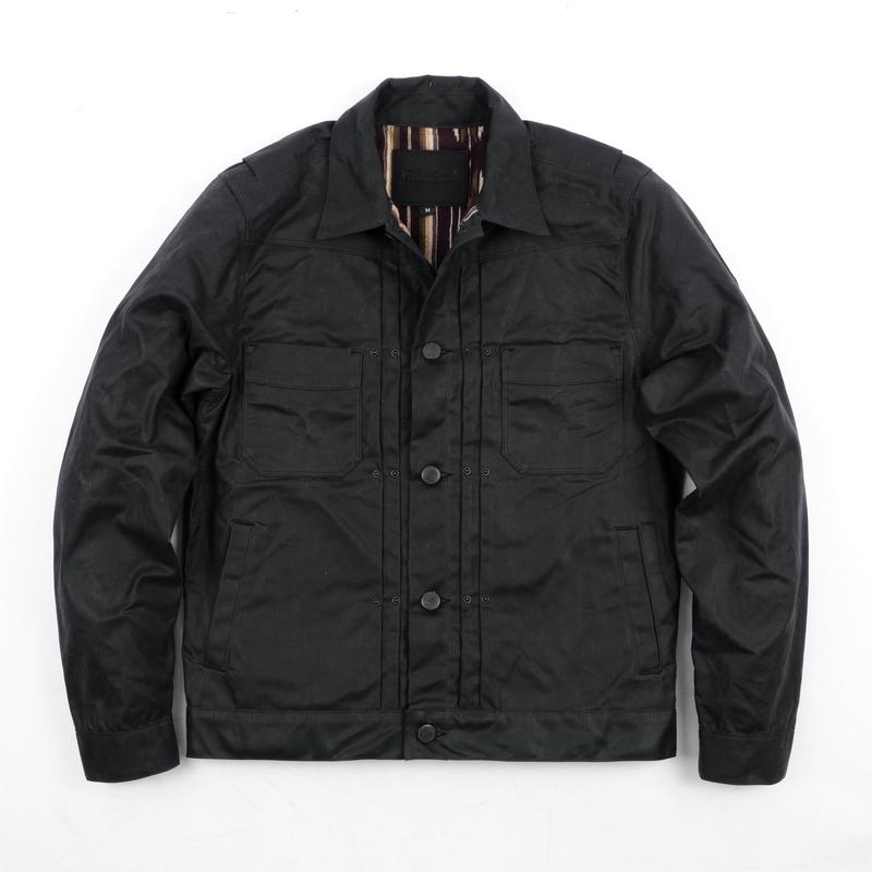 Riders Jacket Waxed Canvas Black