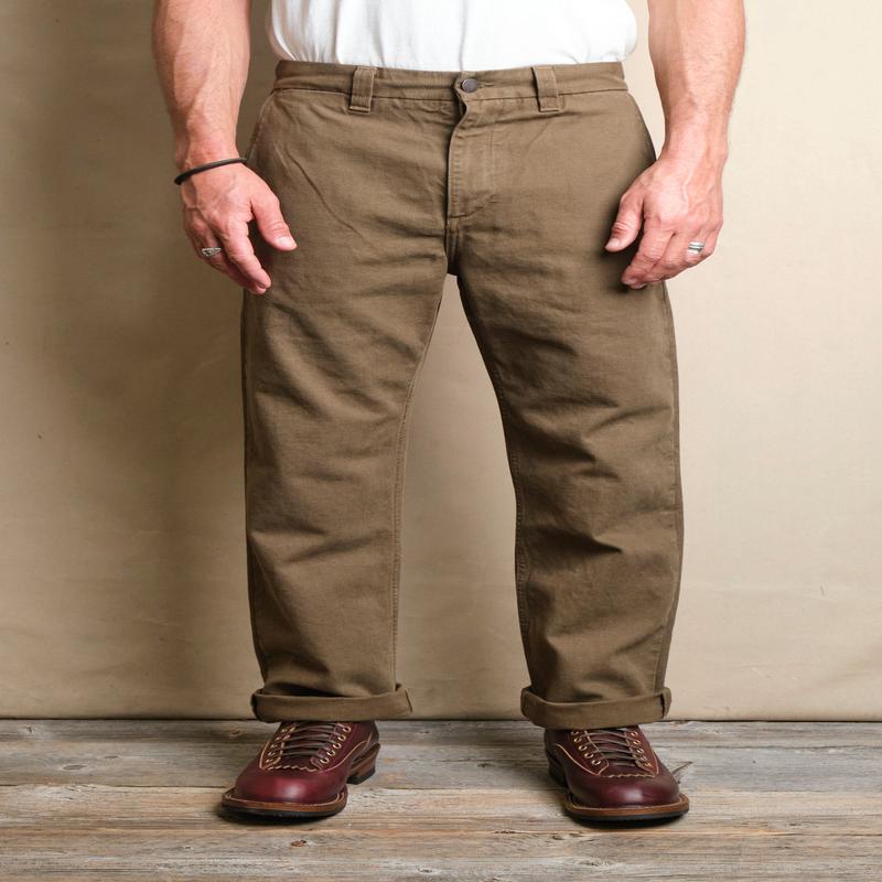 Deck Pant 14 Ounce Slub Army Green