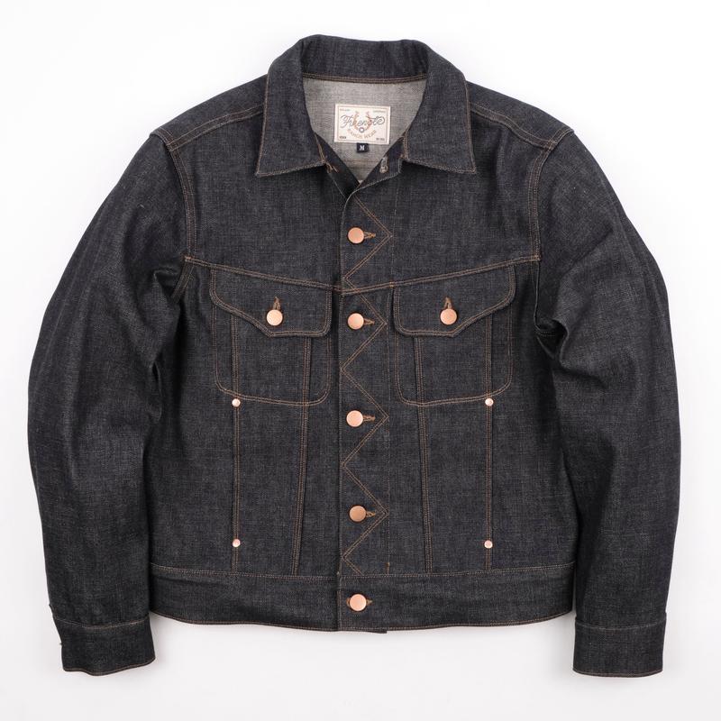 High Low Denim Jacket Broken Twill