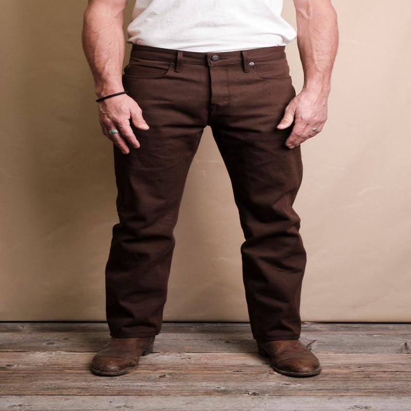 Trabuco Classic Straight  15 Ounce Dark Brown Denim
